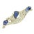 1930s 1930s Art Deco Wise Platinum 14k Carved Sapphire Diamond Floral Brooch For Sale - Image 5 of 12