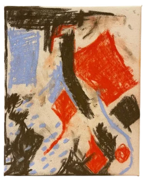 Emilie Voirin, Properties of a Kite, Abstract Painting, Pastel on Canvas