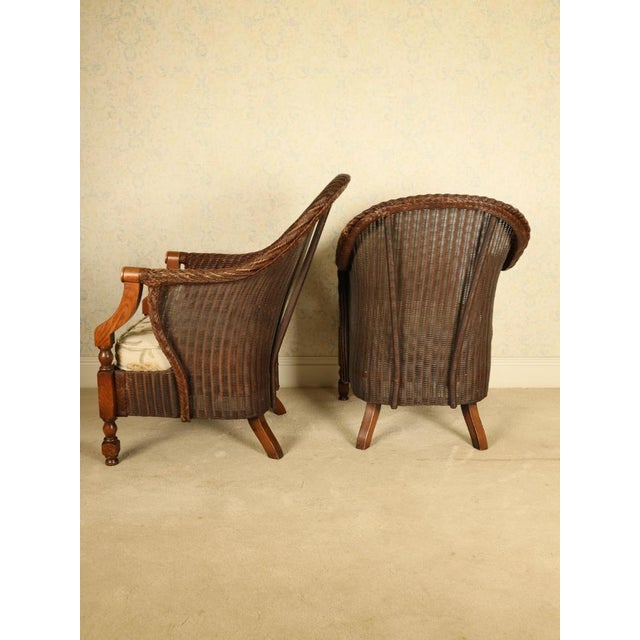 Textile Zeppelin Lloyd Loom Chairs by W. Lusty & Sons, 1931, Set of 2 For Sale - Image 7 of 18