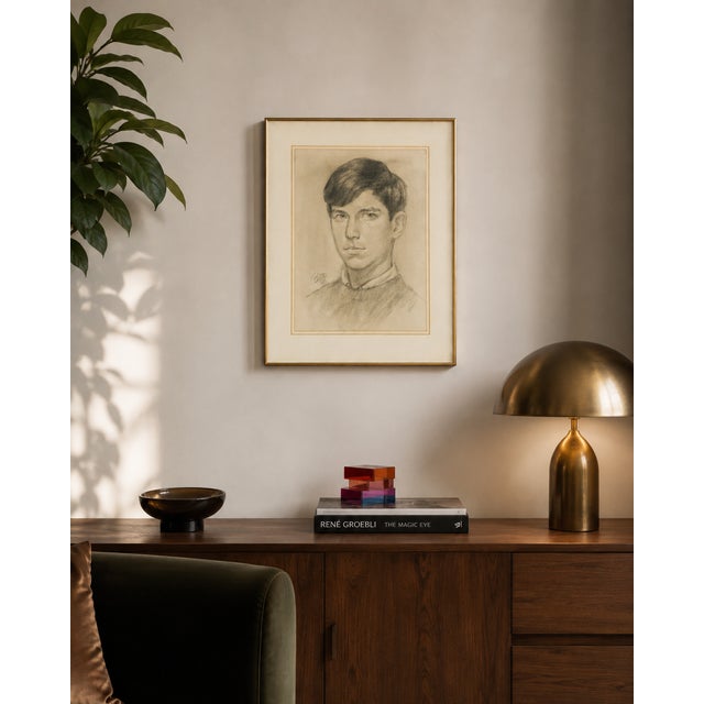 Graphite Portrait of a Young Man - Harold Geller, C. 1968 For Sale - Image 10 of 10