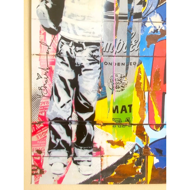 Mr. Brainwash " Never Give Up " Authentic Lithograph Print Pop Art Poster For Sale - Image 9 of 12