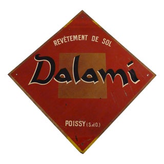 Mid-Century Dalami Advertising Sign in Sheet Metal, France, 1950s For Sale