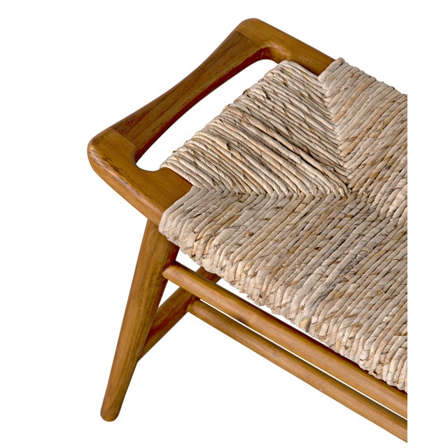 Casually sophisticated and design driven without pretension, the seat of the simple, clear coat satin finished teak bench...