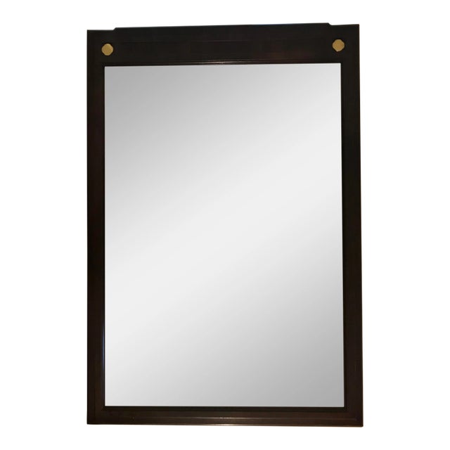 Campaign Style Mirror by White Furniture For Sale