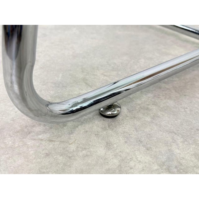 Gold Mid-Century Modern Italian Tubular Chrome and Glass Dining Table, 1970s For Sale - Image 8 of 11
