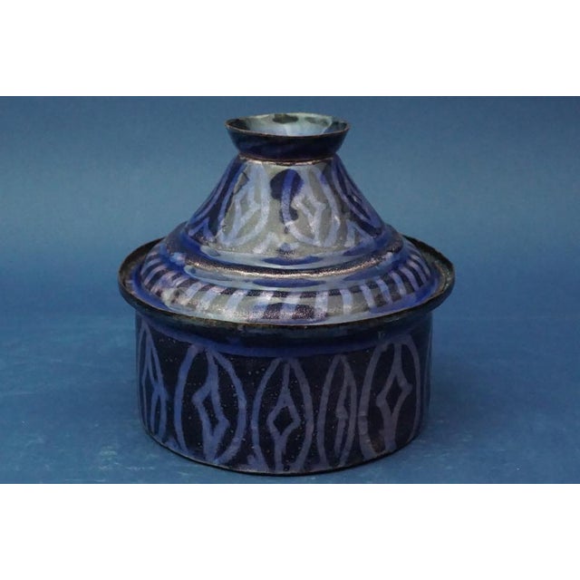 Fabulous rare copper vase, entirely handmade and embellished with lustre enamels. Created by the famous artist Paolo De...