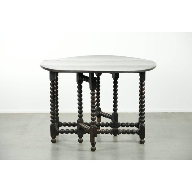 Antique English Oak Gateleg Table, 1800s For Sale - Image 6 of 17
