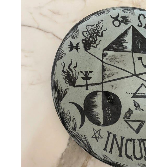 Mid-Century Modern Vintage F. Bergmann Studio Art Pottery Charger For Sale - Image 3 of 10
