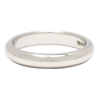 Tiffany & Co Band Ring, Ruthenium & Platinum, Ring Size 4 For Sale