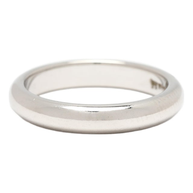 Tiffany & Co Band Ring, Ruthenium & Platinum, Ring Size 4 For Sale