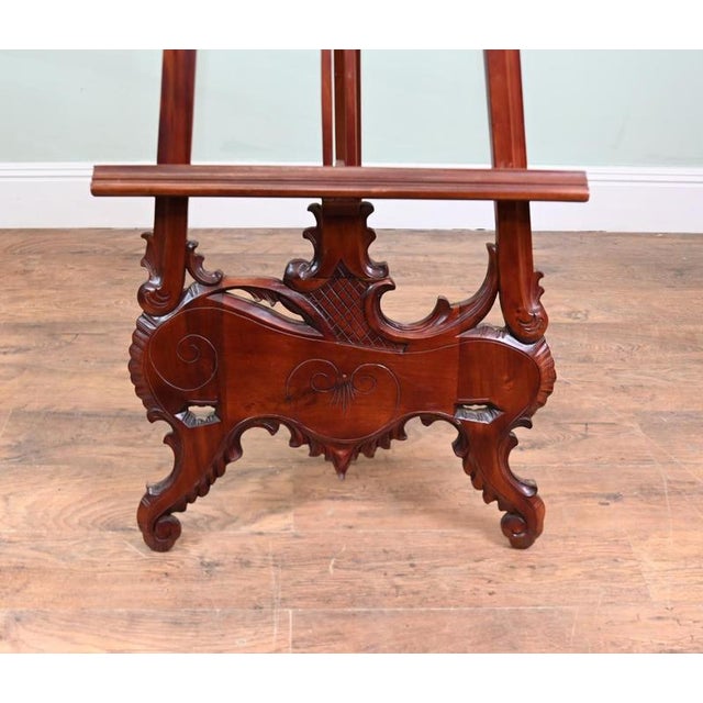 Late 19th Century Victorian Gothic Revival Mahogany Easel For Sale - Image 4 of 7
