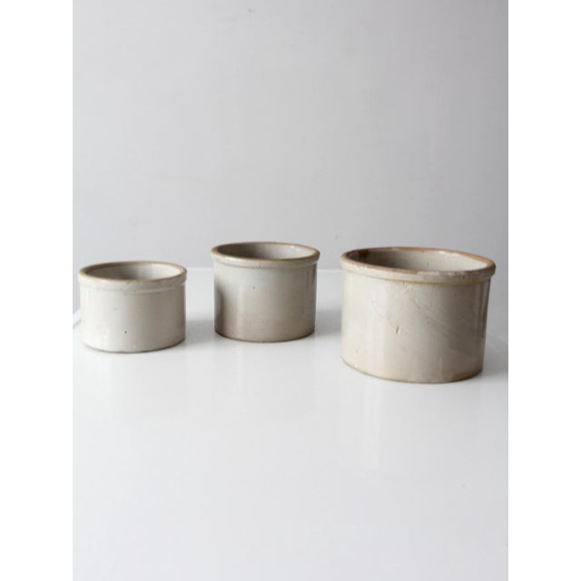 Vintage Stoneware Crocks Set of 3 For Sale - Image 9 of 13