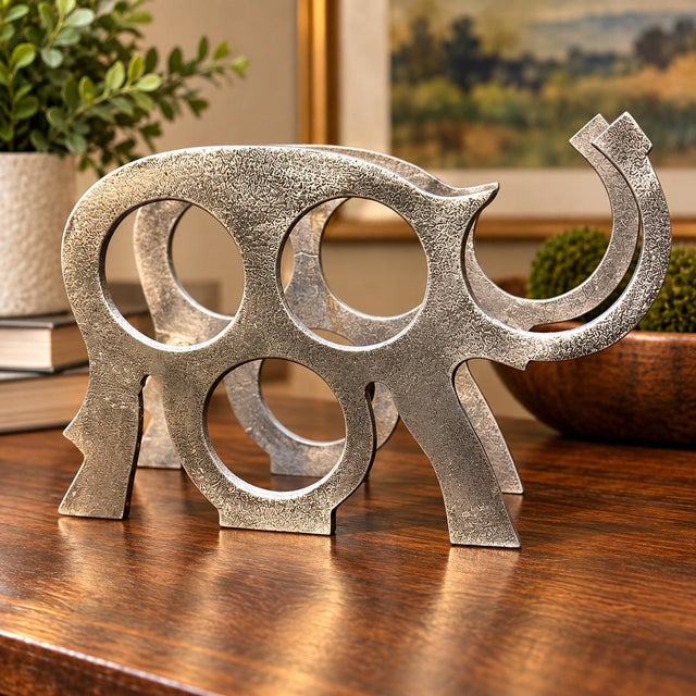 Traditional Vintage Elephant Wine Bottle Holder – Sculptural Barware For Sale - Image 3 of 3