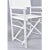 Set of 4 Vintage White Rattan Bamboo Canvas Sling Folding Directors Chairs For Sale - Image 16 of 16