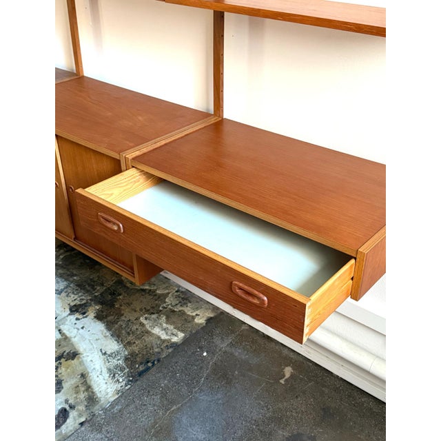 Wall Unit in Teak by Preben Sørensen for PS System, 1960s For Sale - Image 4 of 9