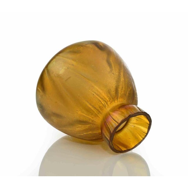 Art Nouveau Bohemian Glass Vase, Early 20th Century For Sale - Image 4 of 5