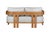 Paradiso Outdoor Solid Teak Wood Love Seat - Light Gray Fabric For Sale In Chicago - Image 6 of 9