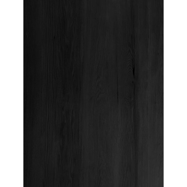 Wood Kuro 78" Solid White Oak Rectangular Dining Table, Black For Sale - Image 7 of 8