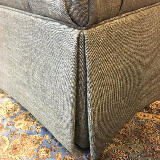 Contemporary Heather Grey Tailored Bench For Sale - Image 3 of 9