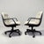Mid-Century Modern Cream Vinyl Faux Leather Steelcase 451 Swivel Chairs - a Pair For Sale - Image 3 of 12