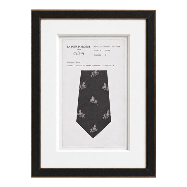 Early 20th Century Framed French Silk Tie Art (A) For Sale