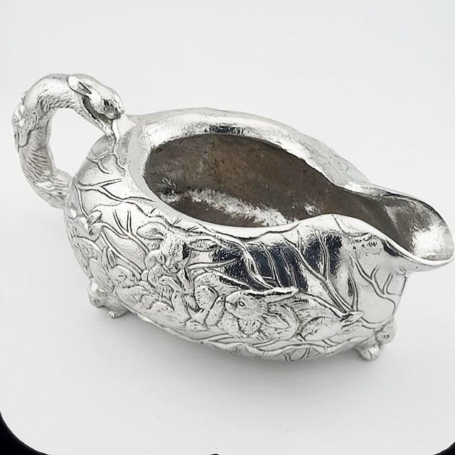 Arthur Court aluminum footed gravy boat, functional as well as great kitchen decorative items