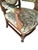 Rare Pair of Antique Medallion Back Parlor Armchairs – Ornate Carved Wood & Floral Tapestry For Sale In Raleigh - Image 6 of 12