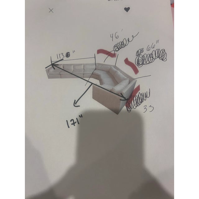 Mid Century Modern Milo Baughman Style Hexagonal Curved Sectional Sofa by Drexel For Sale - Image 10 of 10