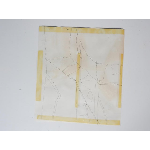 1982 Modernist Abstract Garden Watercolor Painting For Sale - Image 4 of 4