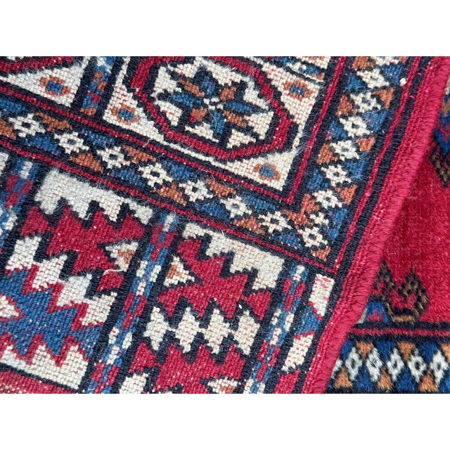Mid-Century Turkmen Rug, 1940s For Sale - Image 14 of 15