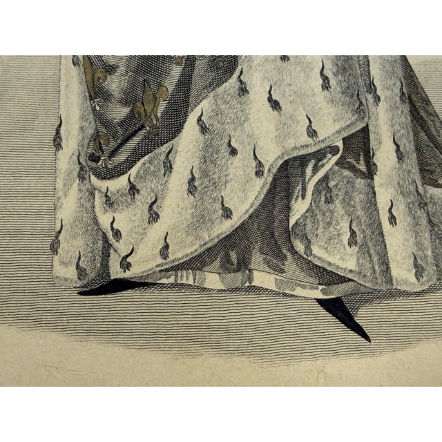 Charcoal Lanté & Gatine "Marie De Hainaut" Engraved Portrait, Antique For Sale - Image 8 of 12