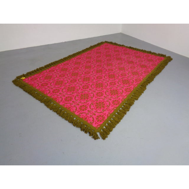 1970s Large Barocco World Creations Wool Bedspread by Bolis, Italy, 1970s For Sale - Image 5 of 18