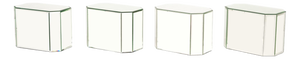Modern Mirrored Pedestal Tables, 4