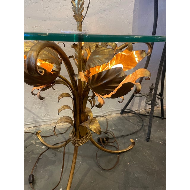 1960s Vintage Pair of Italian Hollywood Regency Lighted Tables by Hans Kogl, Unmarked For Sale - Image 5 of 12