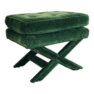 1970’s Billy Baldwin Style X-Base Stool For Sale