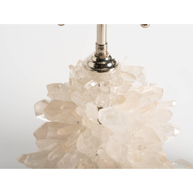 Contemporary Rock Crystal Cluster Quartz Lamps For Sale - Image 3 of 7
