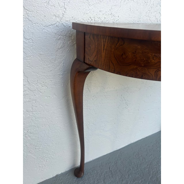 Late 20th Century Late 20th Century Baker Furniture Half Round Demi Lune Console Table For Sale - Image 5 of 8