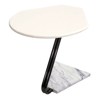 La Palma Side Table with Marble Base, 1980s For Sale