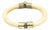 1970s Bone Bangle Bracelet With Gold-Tone Accents For Sale