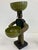 Vintage Mid-Century Modern Folk Art Sculpture With Dual Green Bowls For Sale - Image 9 of 9