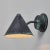 Mid-Century Modern Hans-Agne Jakobsson 'Mini-Tratten' Darkly Patinated Outdoor Sconce For Sale - Image 3 of 12