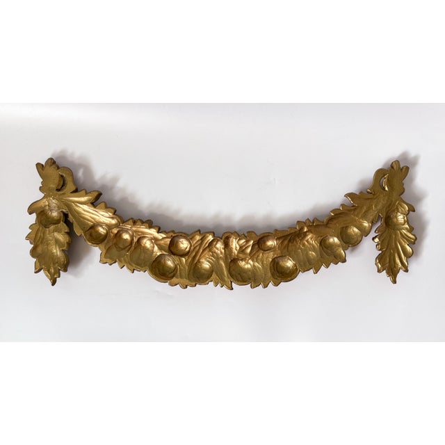 Plastic 20th Century Italian Gold Gilt Resin Fruit Wall Swag For Sale - Image 7 of 10