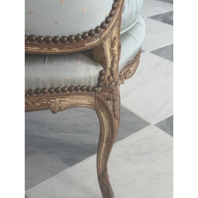 Antique,French Provincial ,Louis XV ,Berger,Delicate Carved Wood Frame ,With Gilded Accent For Sale In Phoenix - Image 6 of 8