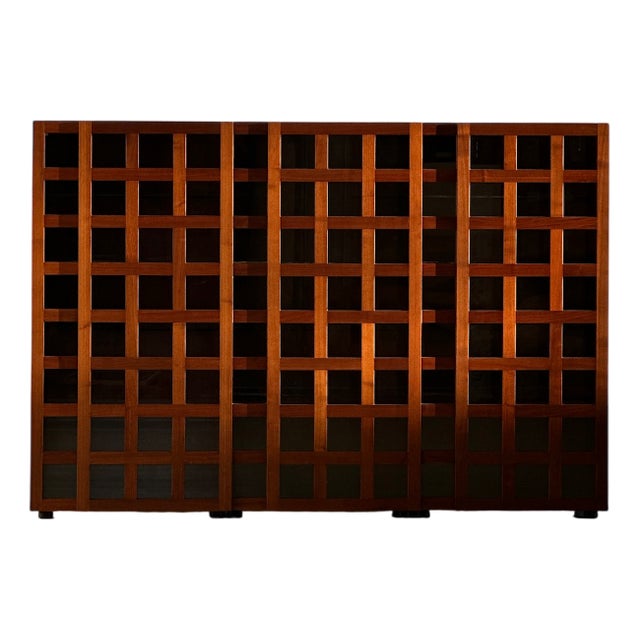 Model LB65 Display Cabinet in Mahogany by Marco Zanuso for Poggi, Italy, 1970s For Sale