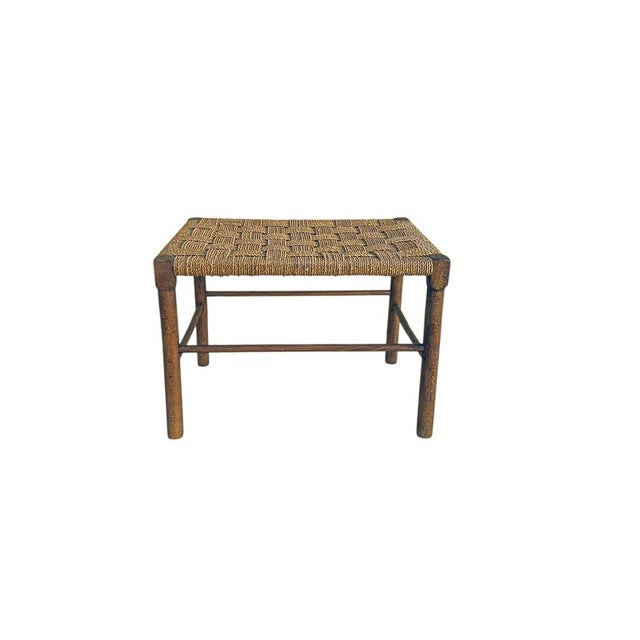 Mid-Century Modern Beech Wood and Rope Stool, 1960s For Sale - Image 9 of 9