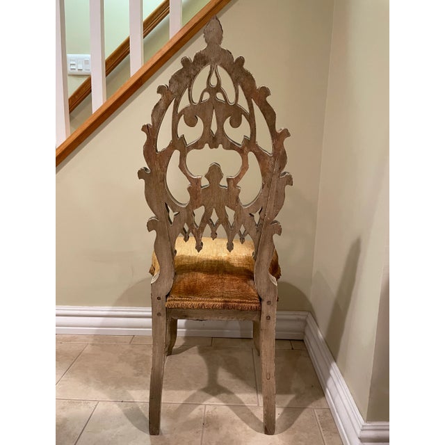 Gothic Late 19th Century Decorative Gothic Side Chair For Sale - Image 3 of 6