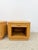Mid 20th Century Pair of Blonde Ribbed Pencil Reed Rattan Nightstands Coastal Hollywood Regency For Sale - Image 4 of 11
