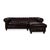 Vintage Chesterfield Leather Reddish Brown Chestnut Corner Sofa For Sale - Image 14 of 15