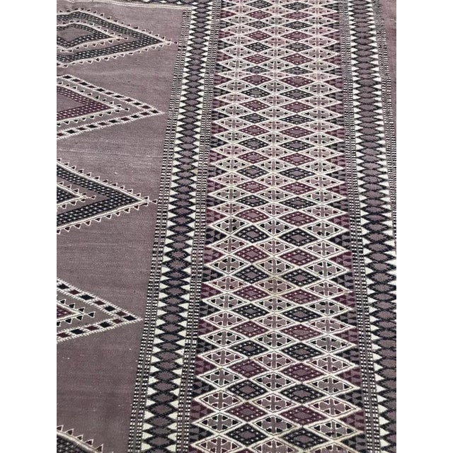 Textile Vintage Moroccan Flat Rug For Sale - Image 7 of 14