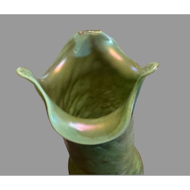 Antique Loetz Style 14" Iridized Art Glass Vase In estate fresh original condition showing some typical age-appropriate...